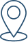 Marqueur de Localisation GPS : Icône de Pin Carte Icône de localisation ou marqueur GPS bleu foncé stylisé, représentant un point d'intérêt sur une carte numérique.